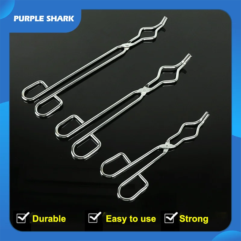 1pcs 20cm crucible clamp laboratory steel made of iron chrome plated