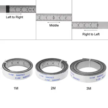 

Self-Adhesive Measuring Tape with Adhesive Backing, Left To Right Reading, Right To Left, Middle to both sides, Stainless Steel