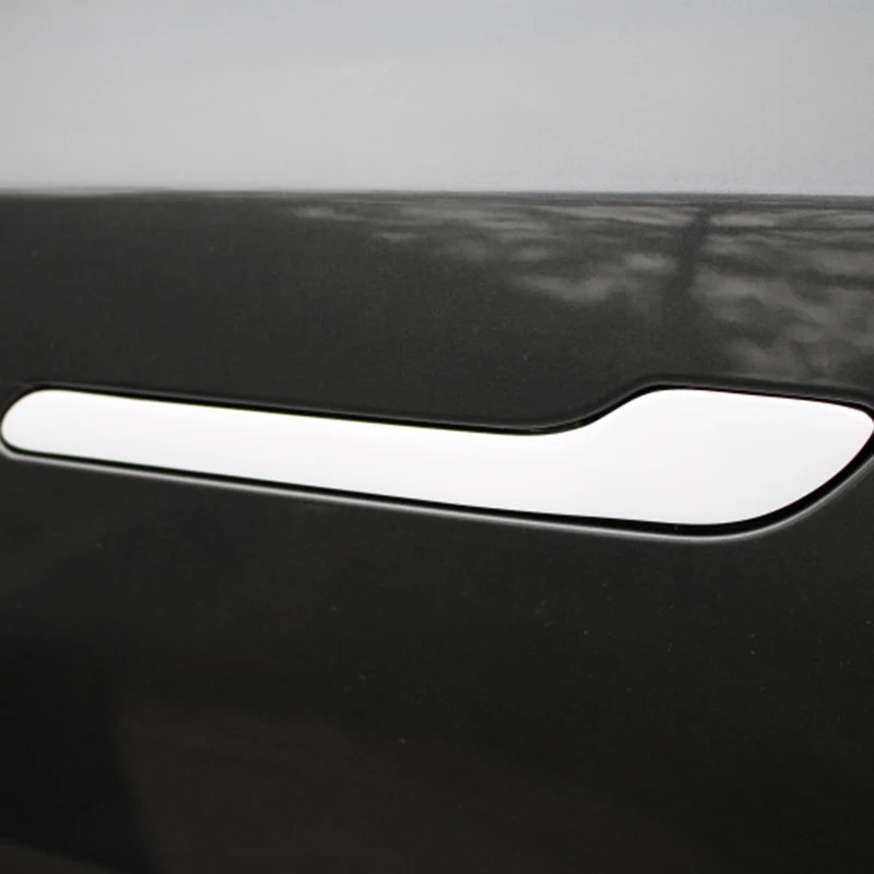 Набор защитных наклеек для автомобильных дверных ручек для Tesla модель 3, дверные ручки 3D наклейки автомобильные аксессуары 4 шт