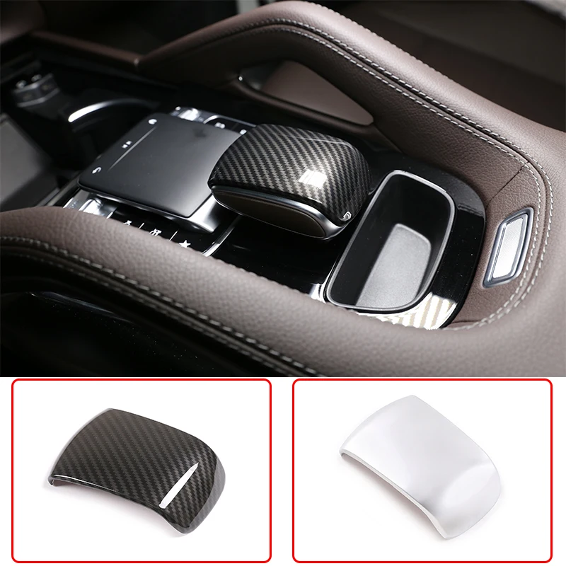 

Carbon Fiber ABS Chrome Central Control Armrest Head Cover Trim For Mercedes Benz GLE GLS Class W167 X167 2020 Car Accessories