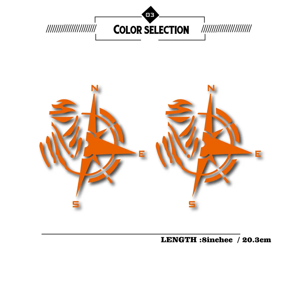 Новинка, мото rcycle, велосипедный автомобильный топливный бак, наклейка, колесо, шлем, мото, водонепроницаемый, светоотражающий логотип для xt 660 xtz supertenere tracer tdm - Цвет: Reflective orange