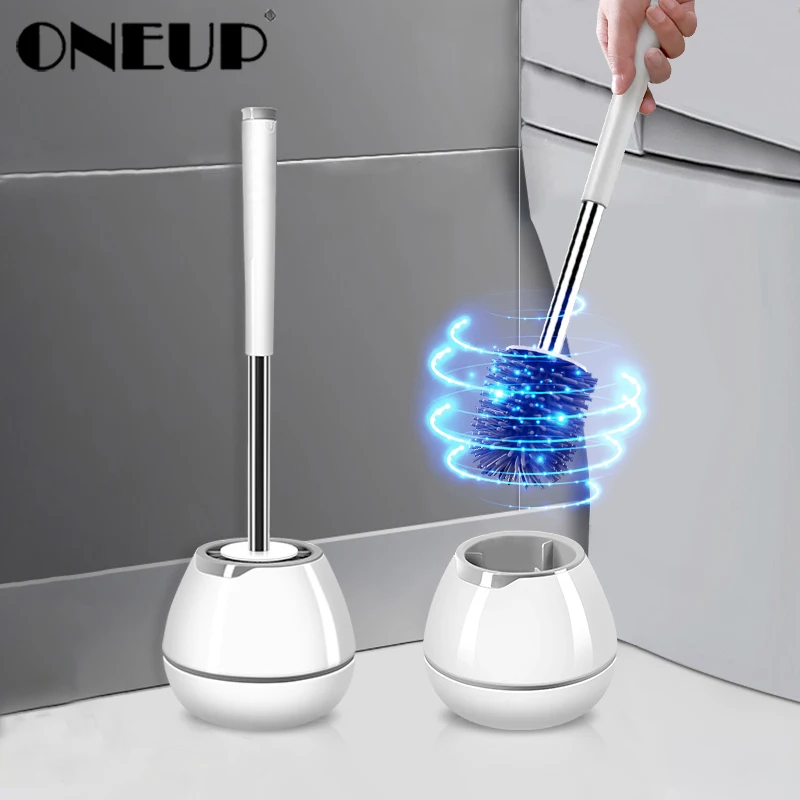 Toilet-Brush Bathroom-Accessories-Set Cleaning-Tool ONEUP Soft-Silicone TPR with Hide