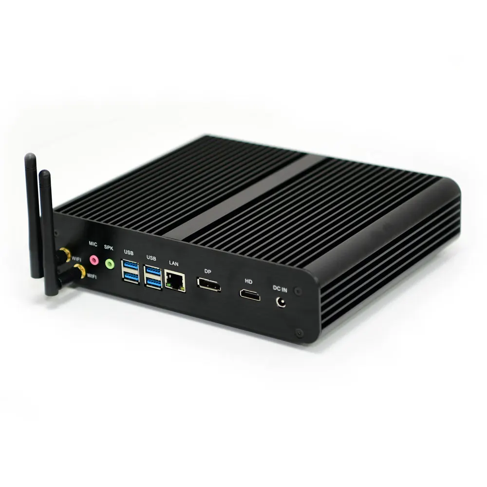 I7 7500U Intel skylake HD 620 fanless gaming computer Win10 Linux RJ45 Giga LAN DP HDMI Dual displa