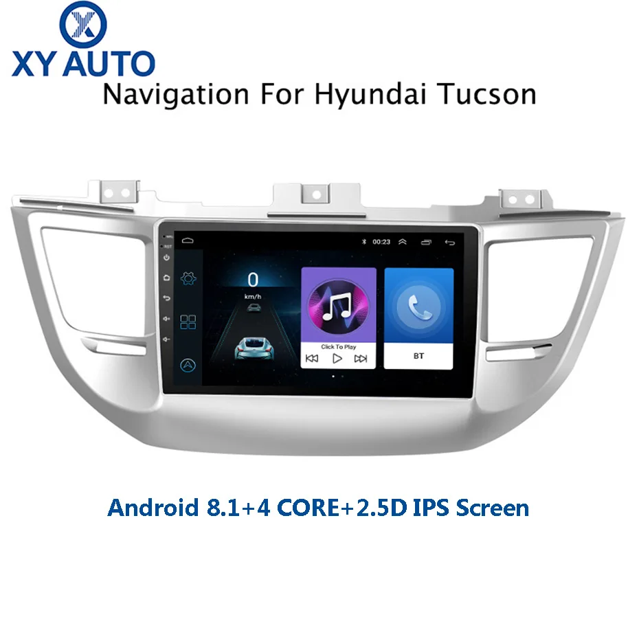 9 дюймовый 2.5D IPS закаленный HD мультисенсорный экран Android 8 1 NAVI для Hyundai Tucson 2015-2018 с