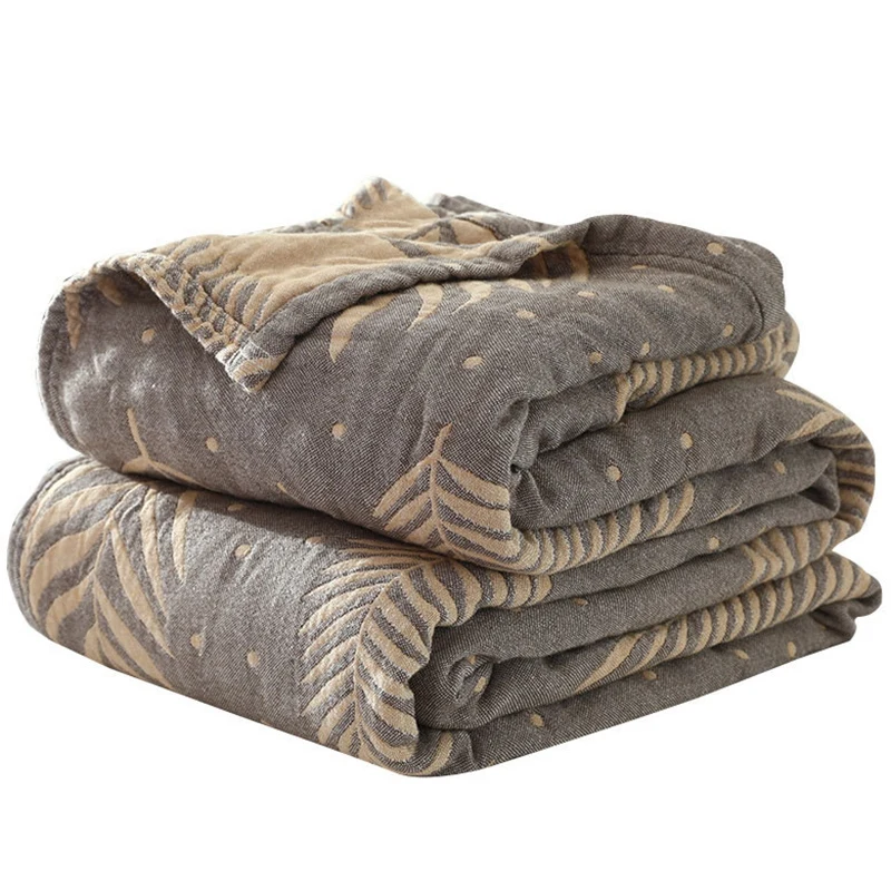 

4 Layer Cotton Gauze Muslin Throw Blanket for Bed Sofa Summer Air Conditioning Bedspread for Kids Adults
