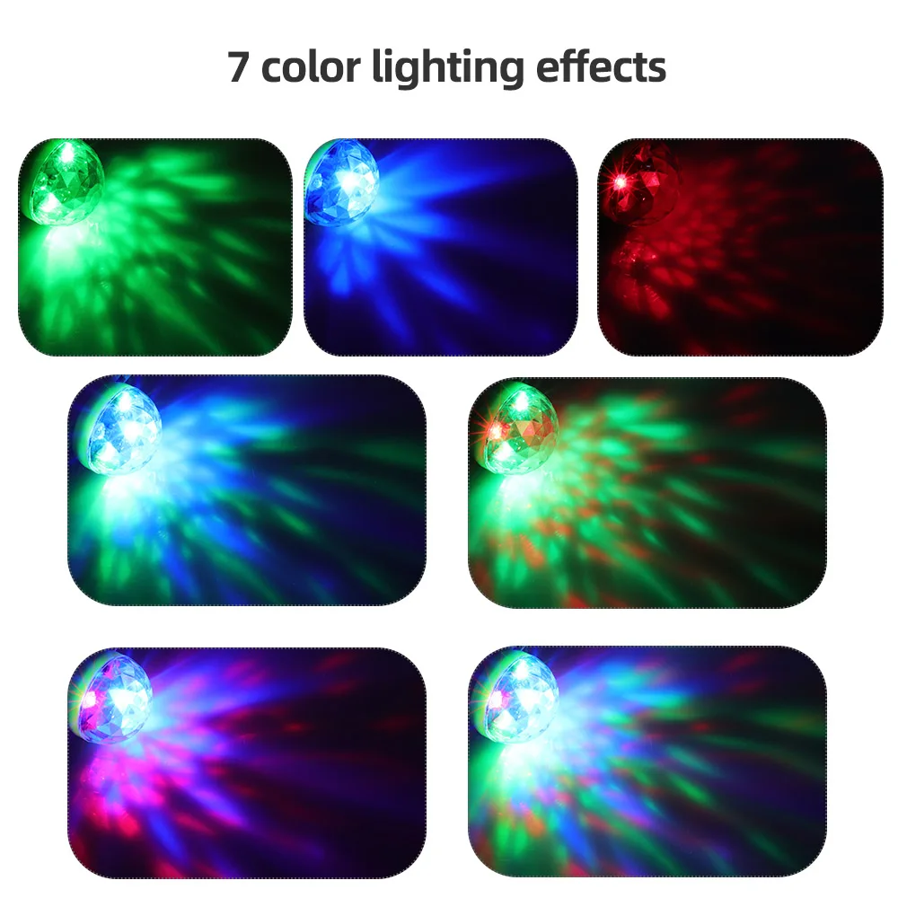 Portable Cell phone Stage lights Mini RGB Projection lamp Party DJ Disco ball Light Indoor Lamps Club LED Magic Effect projector