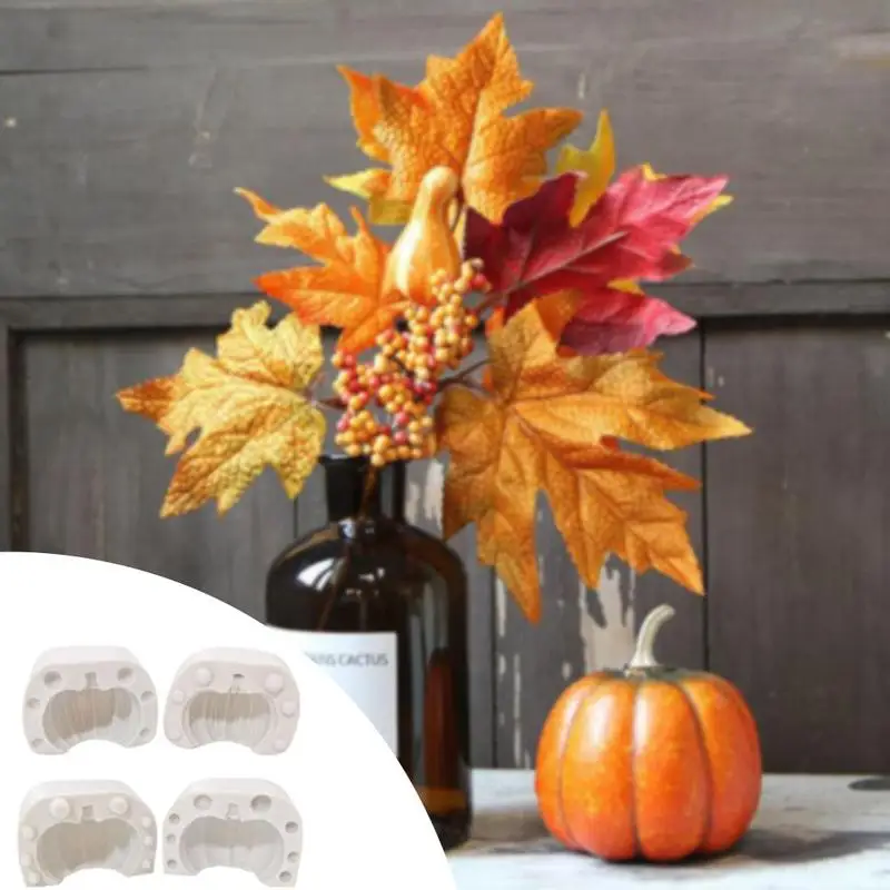 DIY Pumpkin Mold Resin Clay Candle Mold Silicone Handmade Soap Mould Art Craft Pastry Cake Baking Mold