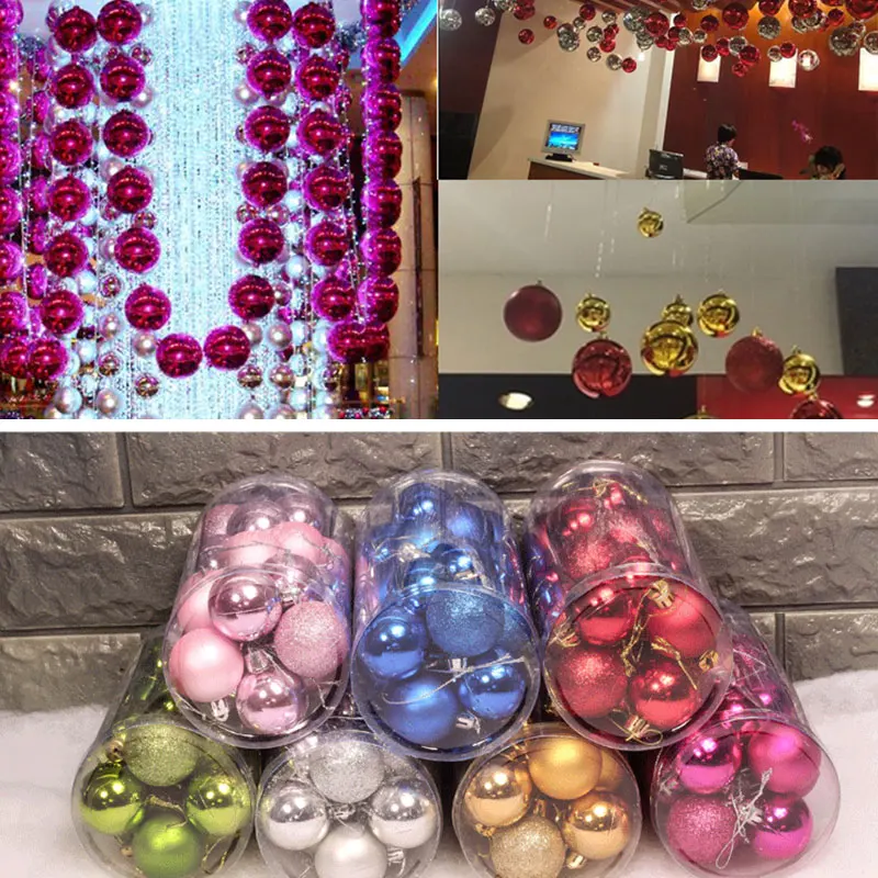 

24PCS/Set Christmas Decorative Ball Festival Decoration Decors Plastic