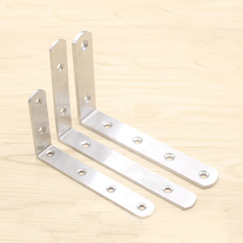 Stainless steel angle code 90 degree L-shaped connector thickened bracket | Обустройство дома