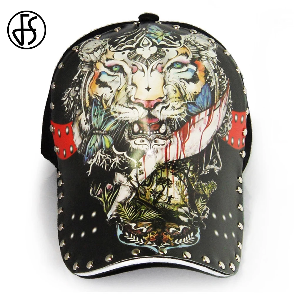3D Tiger Cap FS 3D печать китайский дракон бейсболка s для женщин с заклепками уличная Мужская кепка s и шляпы хип-хоп кепка Snapback Bone - Цвет: 3D Tiger Cap