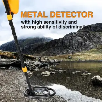 

Md930 Metal Detector Lcd Display Three Tone Audio Discrimination Waterproof Search Coil Headphone Jack Metal Detection
