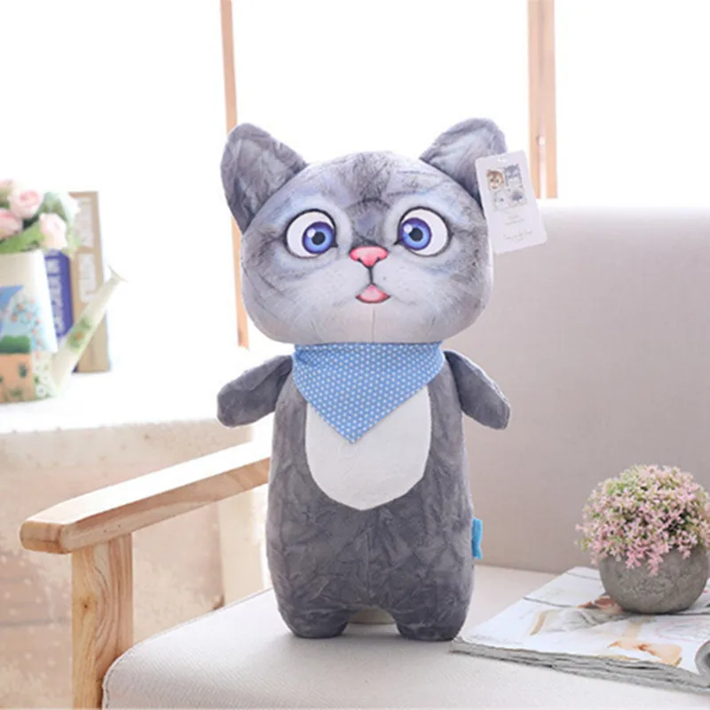 Милые мягкие 3D симуляционные игрушки для кошек двустороннее сиденье диванная