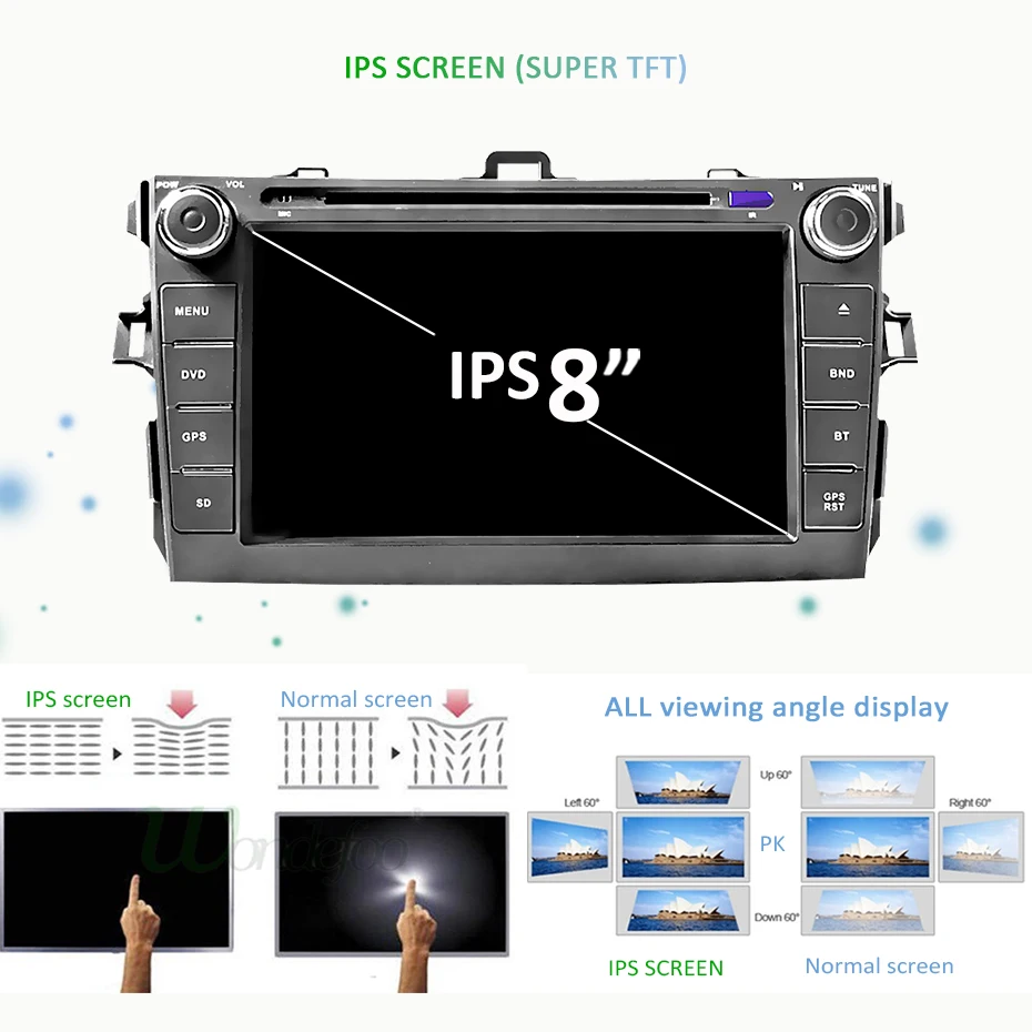 Best 4G+64G 8 CORE 2 din Android 9.0 car dvd player gps for Toyota Corolla 2007 2008 2009 2010 2011 car radio stereo usb obd2 dvr dab 3