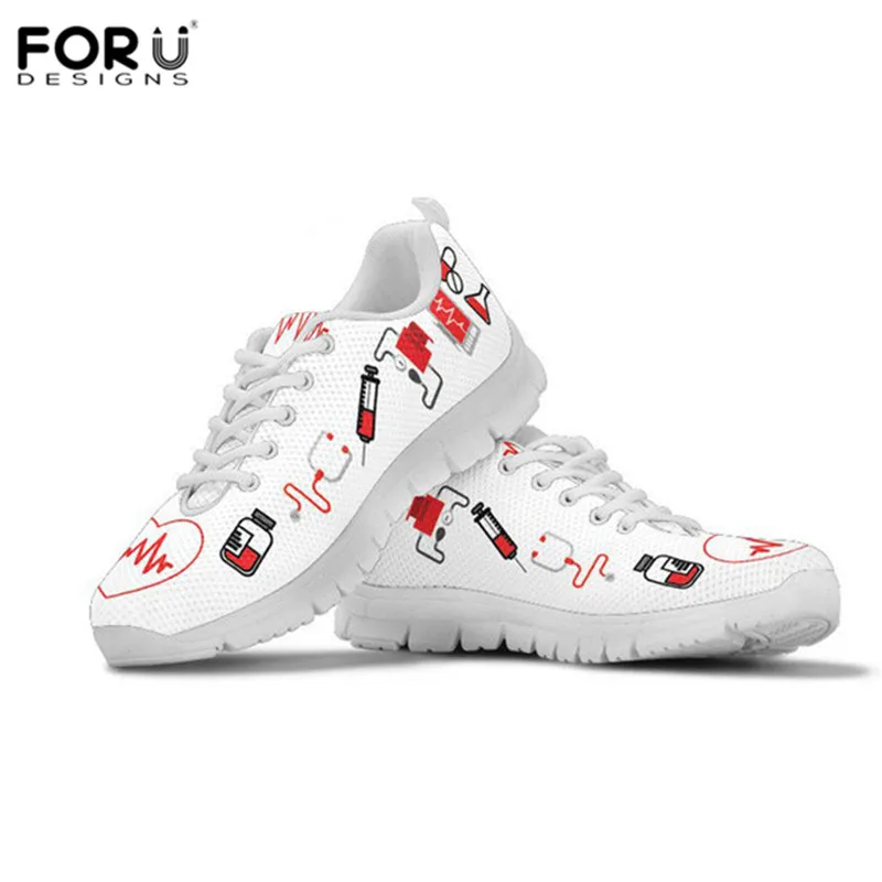RH0420AQ FORUDESIGNS Female Slip on Breathable Shoes Woman Nursing White Women Tops Luxury Brand Design Zapatos Casual Mujer Size 35-46 - Цвет: RH0420AQ