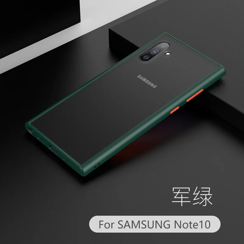 Матовый ТПУ прозрачный противоударный бампер чехол для телефона для samsung Note10 Note10+ чехол устойчивая защита
