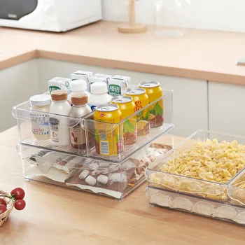 

Kitchen Refrigerator Storage Box Egg Box Fruit Vegetable Storage Plastic Crisper Food Containers Storage Box Rack Holder
