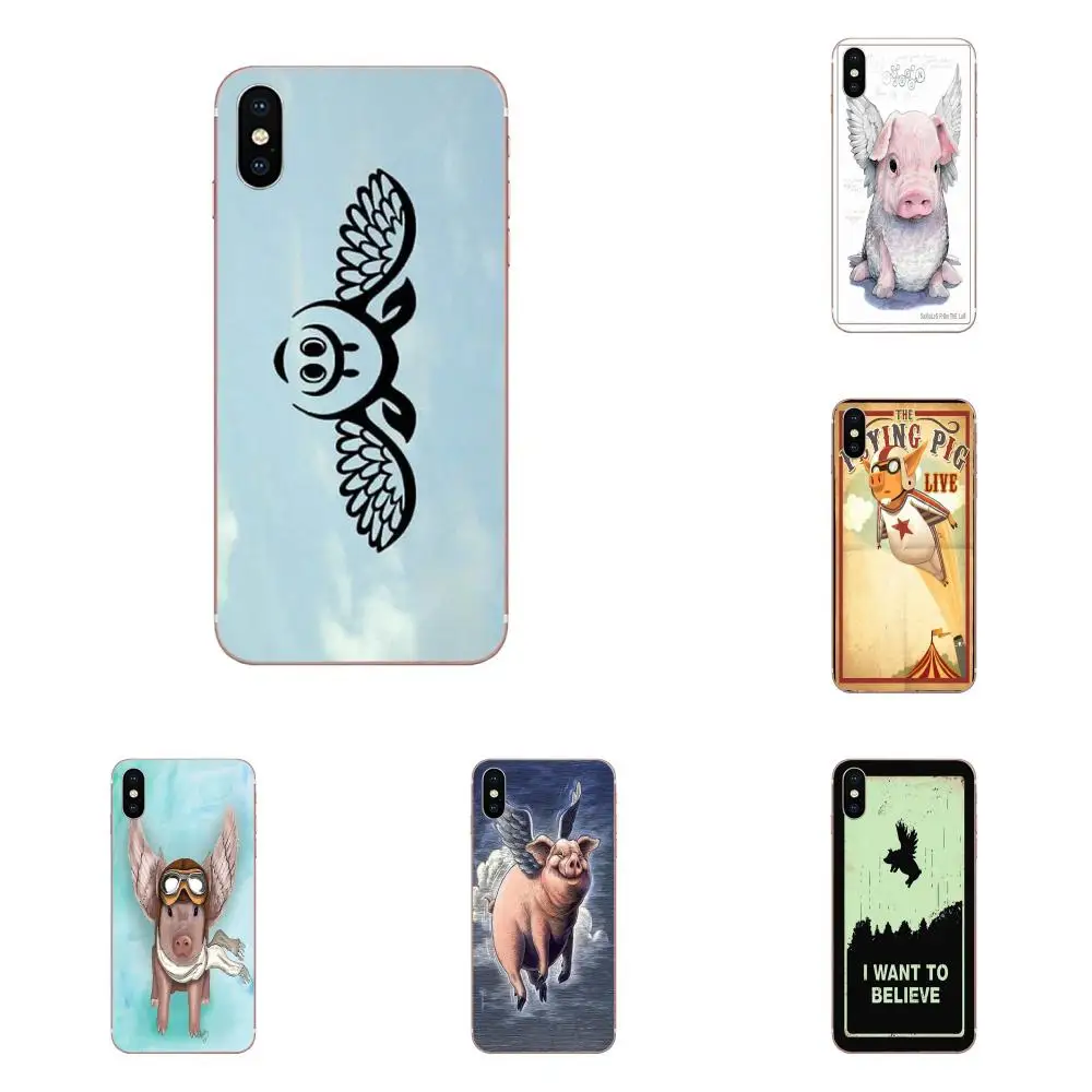 Авиатор свинка Летающий свинья животное для huawei P7 P8 P9 P10 P20 P30 Lite Mini Plus Pro 2017 2018 2019 TPU