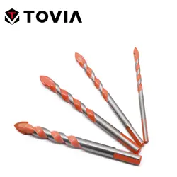 TOVIA 6 мм-12 мм электрические инструменты Алмазная дрель молоток бетонная керамическая плитка металлическая бурильная долото Круглый