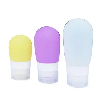 

3Pcs 38ml/60ml/85ml Portable Travel Bottles Set Proof Squeezable Silicon Tubes Travel Containers Refillable Bottle Durable