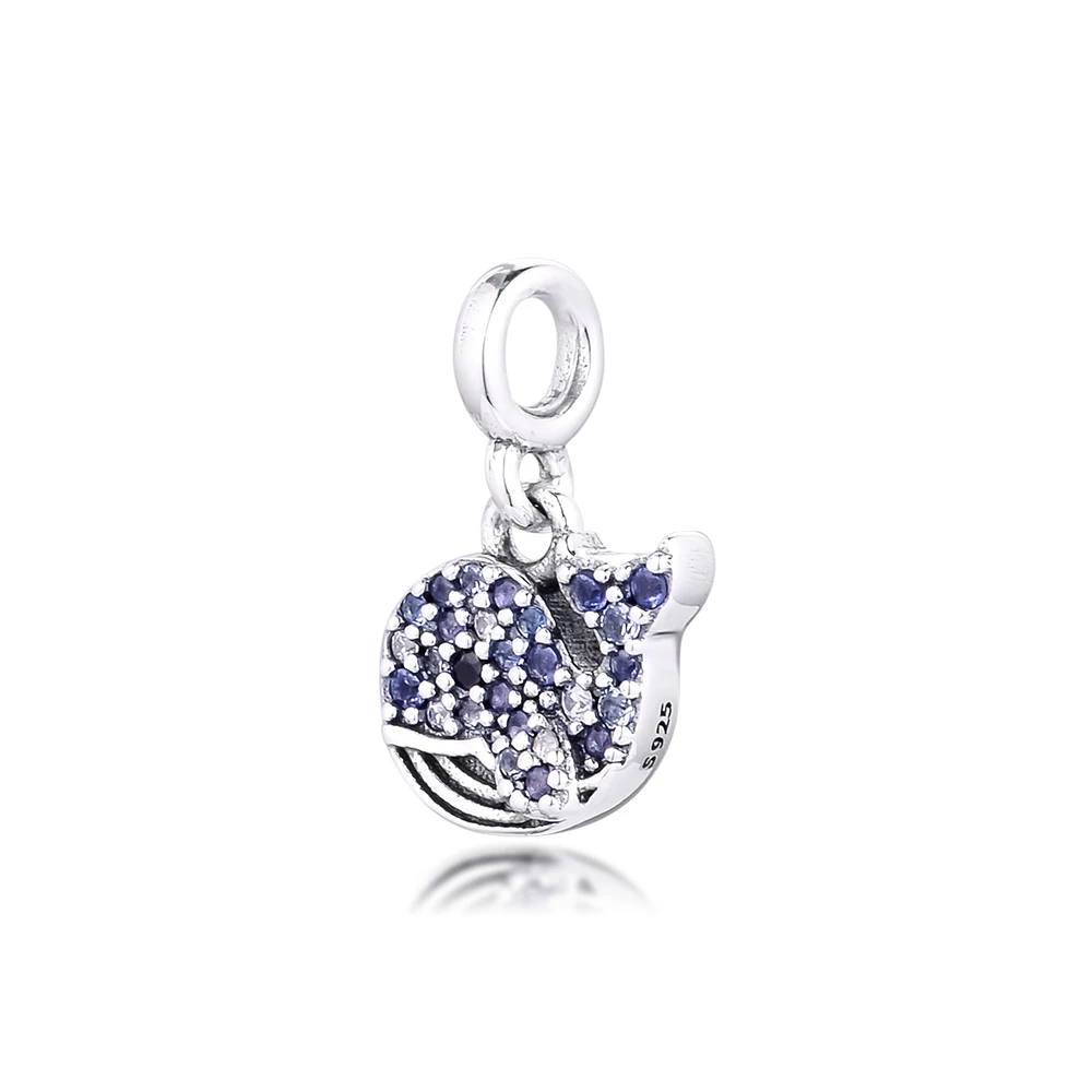 

Me Collection My Blue Whale Dangle Charm girl Beads for Me Link Bracelets & Bangles Women Silver 925 Jewelry Small Hole