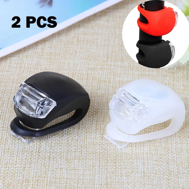 2 Pcs LED Mountian Bike 4 Modes Waterproof Front Rear Flash Lights Set Push Cycle Light Clip Bicycle Accessories Bike Lamp