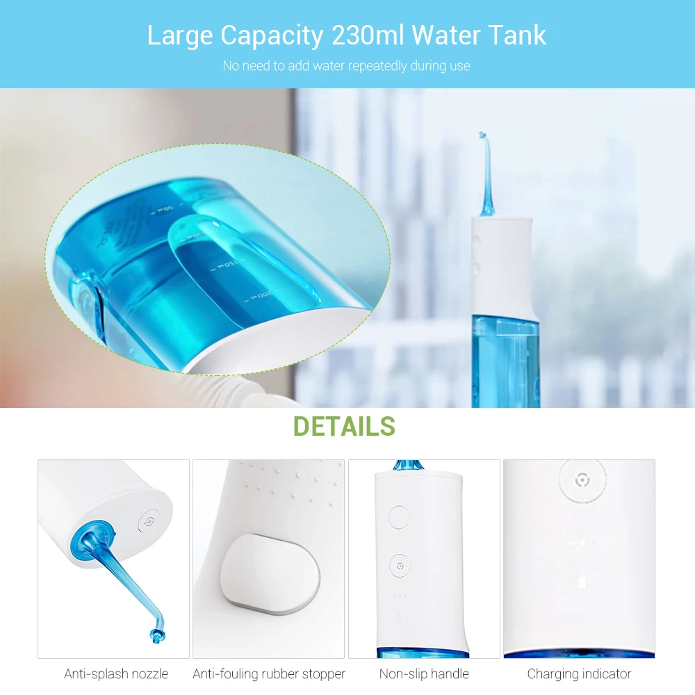 Skup SOOCAS W3 irygator doustny przenośny irygator do zębów Jet akumulator wodoodporny wykałaczka do czyszczenia wody na czyszczenie zębów