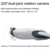 Upgrade Fishing Boat 4K UHD 220°Dual-Joint Rotation Camera IPX8  6-Axsi Gyro GPS Positioning Intelligent RC Bait Boat 1000m 2