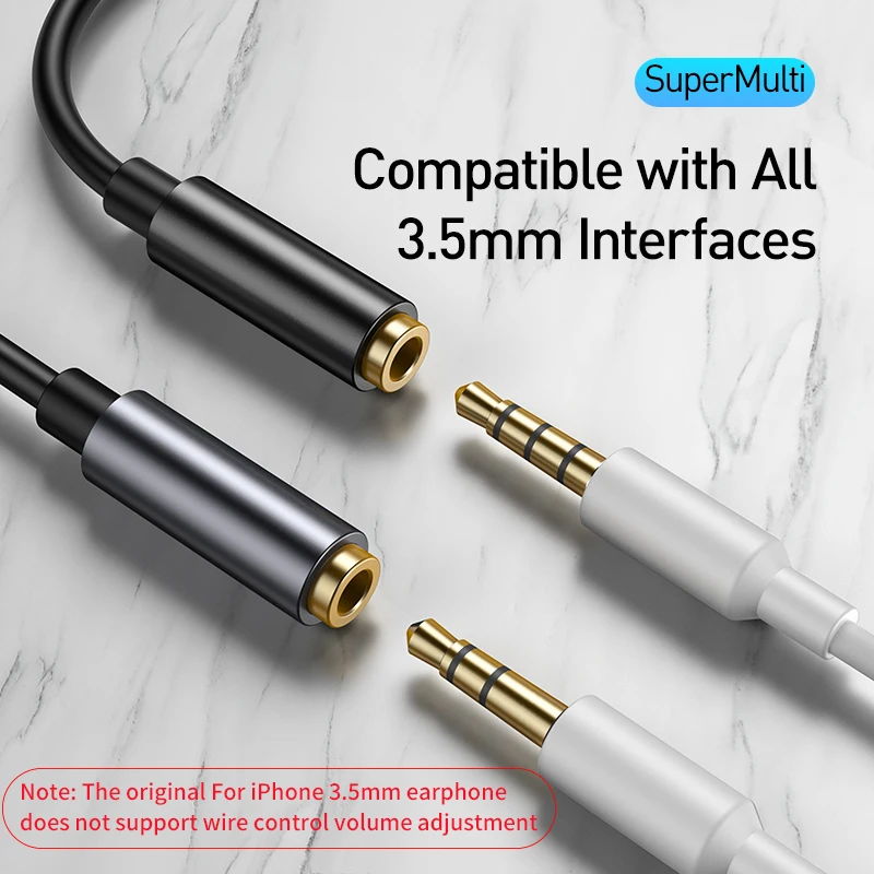 USB to 3.5mm Adapter For Xiaomi Mi 10 9 8 Pro Redmi