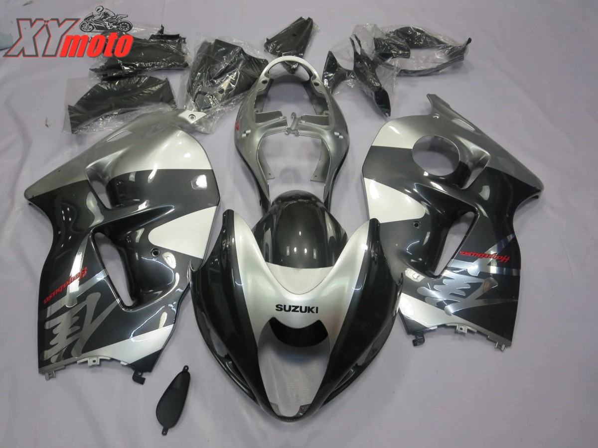 Motorcycle Fairing Kit For Suzuki GSXR1300 97-07 Injection ABS Fairings GSXR 1300 hayabusa 1997-2007 Gloss Gary Silver Bodyworks