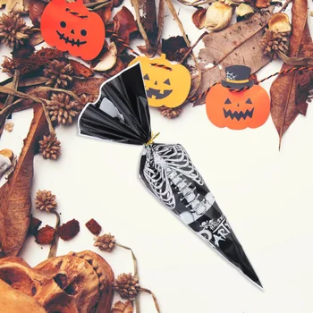 

300pcs Halloween Triangle Bag Weird Scary Toy Candy Wrappers Packaging Bag