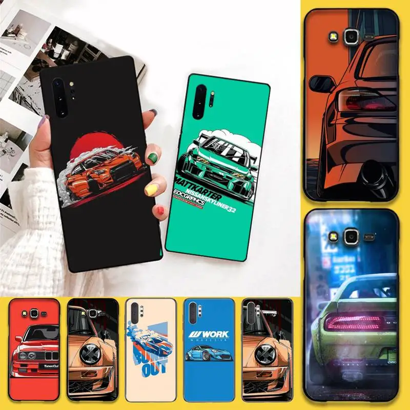 Чехол для телефона PENGHUWAN Cool Japan JDM Sports Car DIY чехол Samsung Note 7 8 9 10 pro Galaxy J7 J8 J6 Plus 2018 Prime |