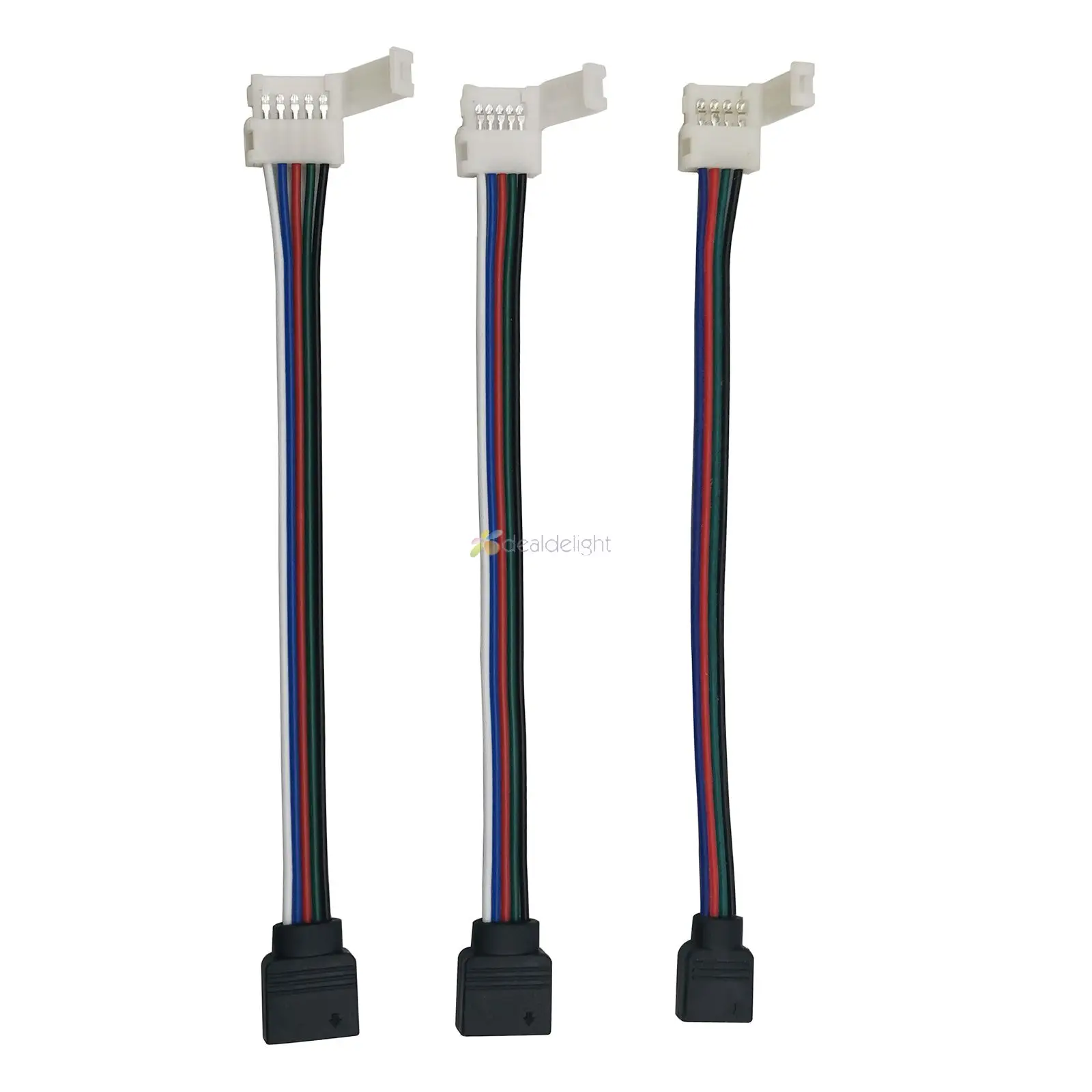 

5pcs 4pin 5pin 10mm 12mm LED Strip Connector Clip Female Connector Cable 15cm Wire For 5050 RGB RGBW RGBWW LED Strip Light