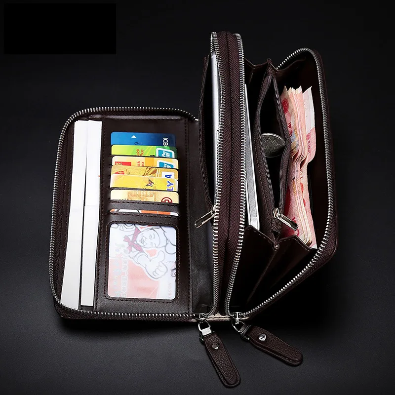 Men's Bag MEN'S Handbag Clutch Business Large Capacity Double Zipper Wallet Hand |