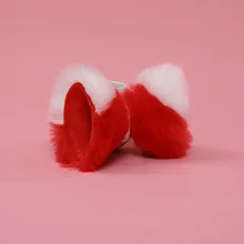 Afiado orelhas de raposa vermelha, fantasia de anime para cosplay, grampo de cabelo auxiliar da orelha da fera kawaii, acessórios artesanais para mulheres