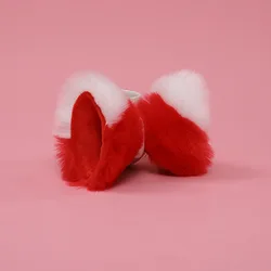 Sharp-eared fox ears red anime cosplay plush hairpin kawaii beast ear hair accessories handmade auxiliary hairpin for women