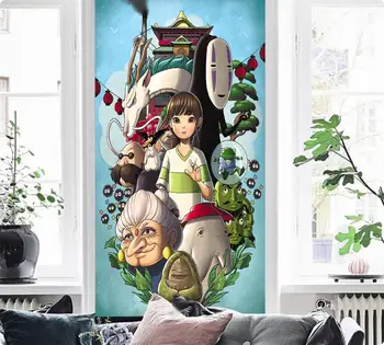 

[Self-Adhesive] 3D Murals For Spirited Away 362 Japan Anime Wall Paper mural Wall Print Decal Wall Murals Belly