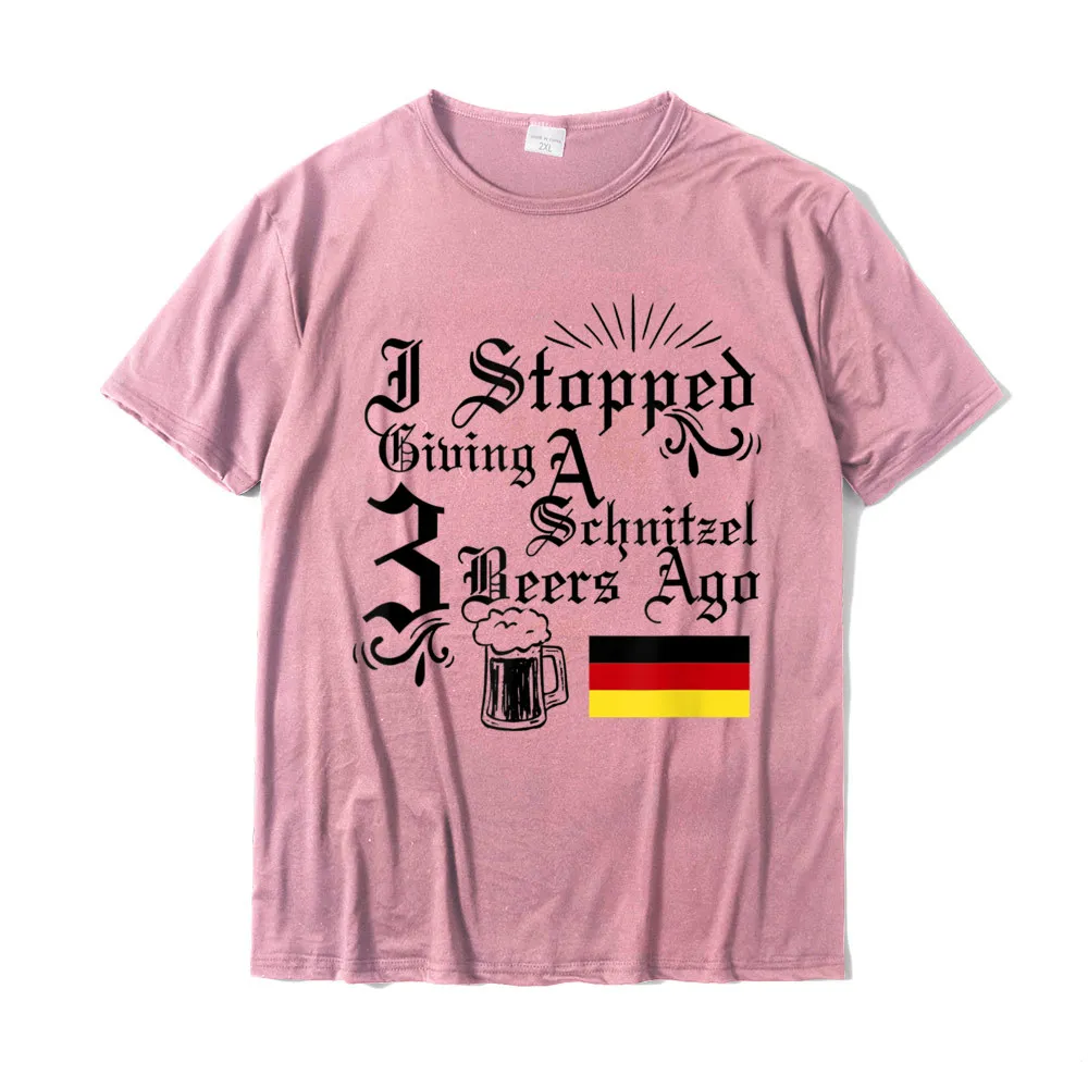 Europe Prevalent Short Sleeve Design T-Shirt All Cotton O Neck Men Tops T Shirt Customized T Shirt Thanksgiving Day I stopped giving a schnitzel 3 beers ago German Oktoberfest T-Shirt__19249 pink
