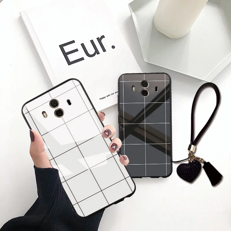 Manderm чехол для телефона huawei mate 7 8 9 10 20 Pro P9 P10 P20 Plus Lite 20X из закаленного стекла с