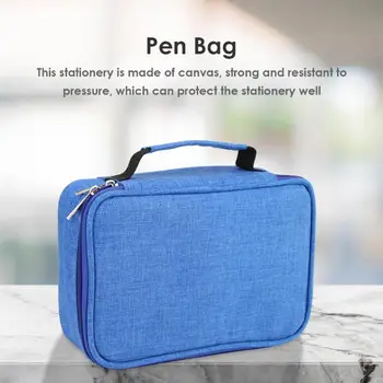 

Multi-layer Make Up Zipper Storage Bag Stationery Holder School Supplies Stationery Bag Portable Pencil Pen Box Case
