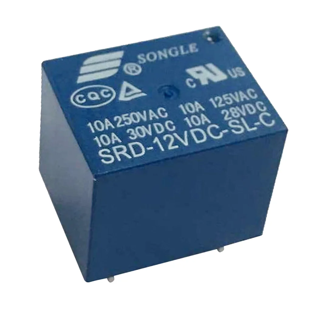 10x 12VDC Mini Power Relay SPDT 10A PCB Mount 5 Pins SONGLE PCB Mount