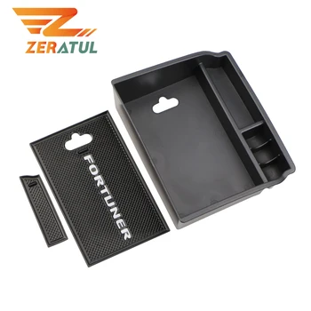 

Car Armrest Box Center Console Storage Glove Box Organizer Insert Tray for Toyota Fortuner An160 2016 2017 2018 Accessories