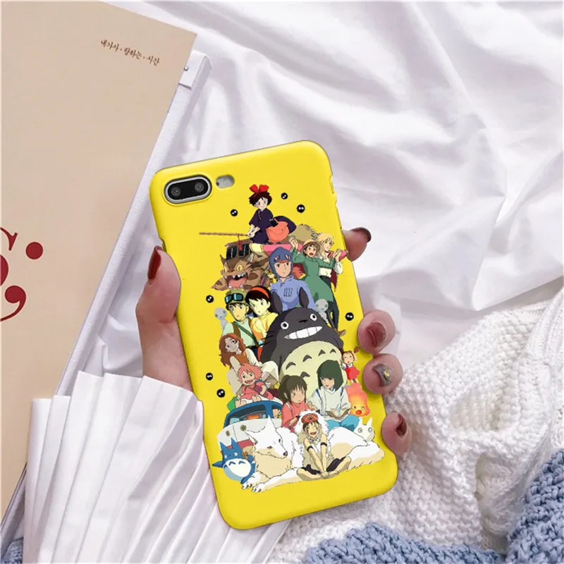 TPU Bonito Тоторо, гибли Аниме Миядзаки Viagem de Chihiro Kaonashi Мягкий ТПУ Caso de Telefone кларо Para iPhone 7 8 Plus 6 5 Max 4 - Цвет: TPU