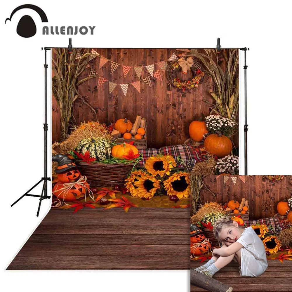 Allenjoy фон для фотостудии Осенний урожай Подсолнух Тыква детский душ Хэллоуин