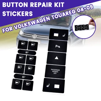 

Car Repair Stickers Glass Lift Central Control Panel Switch Button Decals Stickers Kit For VW For Volkswagen Touareg 2004-2009