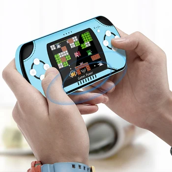 

RS11 8 Bit Charging Handheld Game Console Large Capacity Nostalgic Handheld Built in 300 Classic Games(Blue)