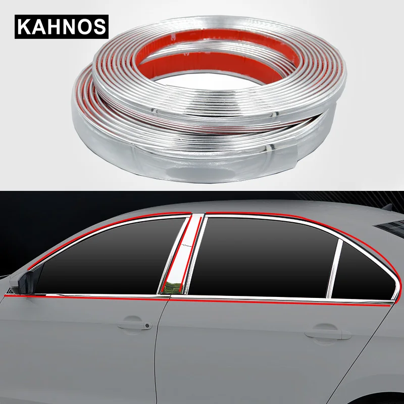 13m decorativo cromado de coche decoracion moldeado tira de ajuste cinta auto diy cuerpo protector de 6mm 8mm 10mm 12mm 15mm 20mm 30mm