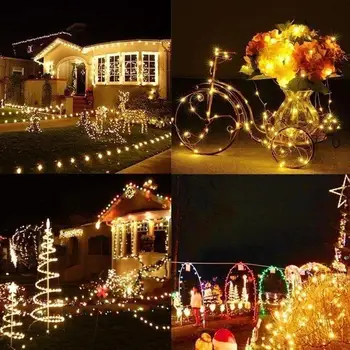 

4 Colors Christmas LED Light Christmas Lights String Lights Solar Light Energy Saving Power Rechargeable Lamp Upgarde