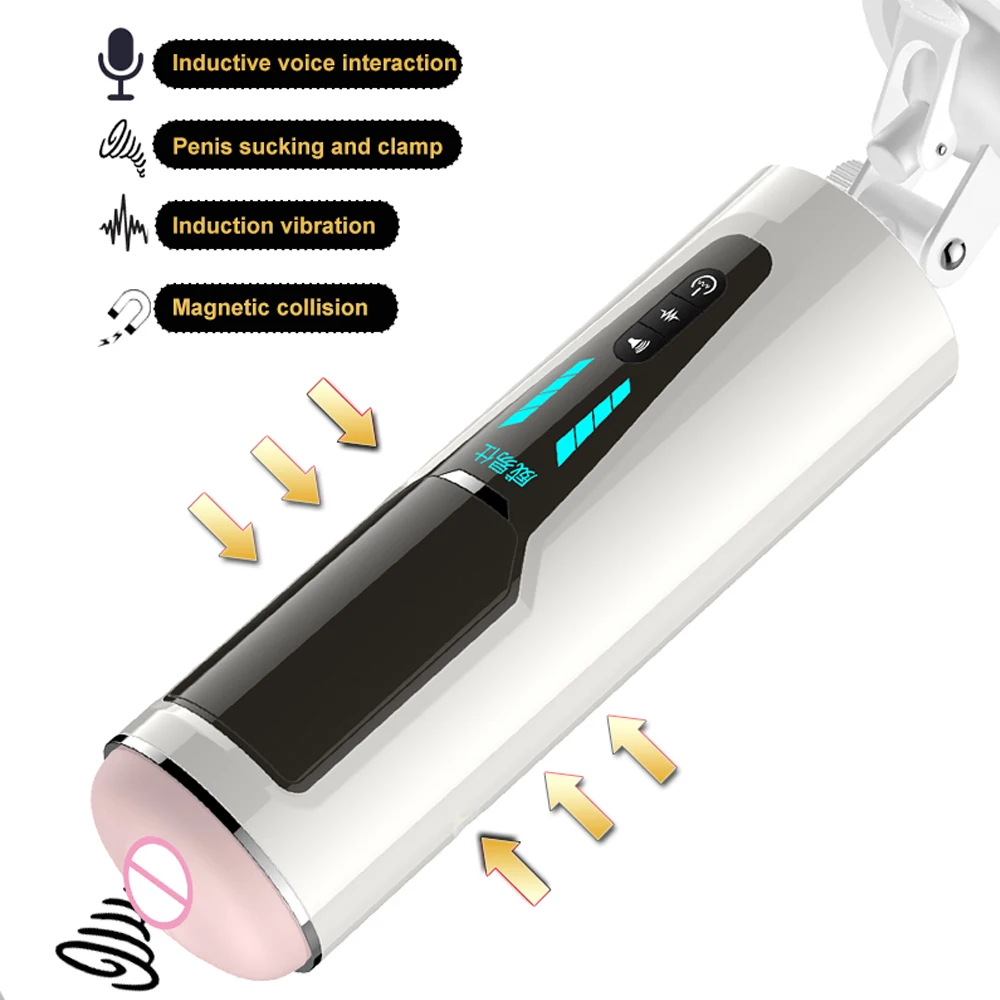 Electric Male Masturbator Cup Vibrator Real 4D Artificial Vagina Pussy Sex Machine Penis Sucking Strong Vibrator Sextoys For Men