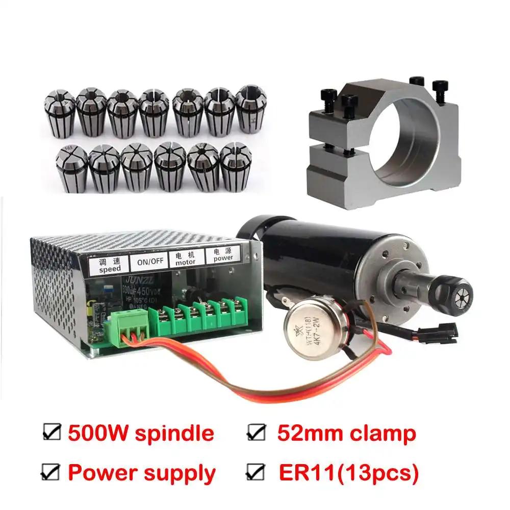 500W-Air-Cooled-Spindle-ER11-Chuck-CNC-0-5KW-Spindle-Motor-52mm-clamps-Power-Supply-speed (1)