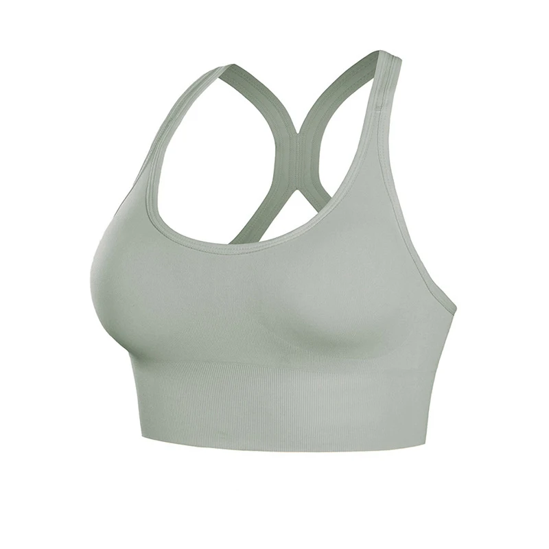 Deluxe Seamless Adjustable Sports Bra Grey